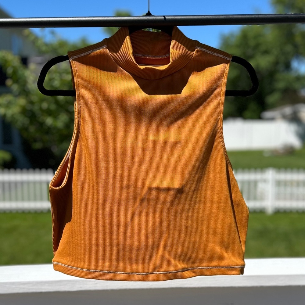 Everlane Mock neck 100% Organic Cotton Crop Tank